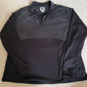 FootJoy Two Tone Quarter Zip Golf Pullover Black Womens XL